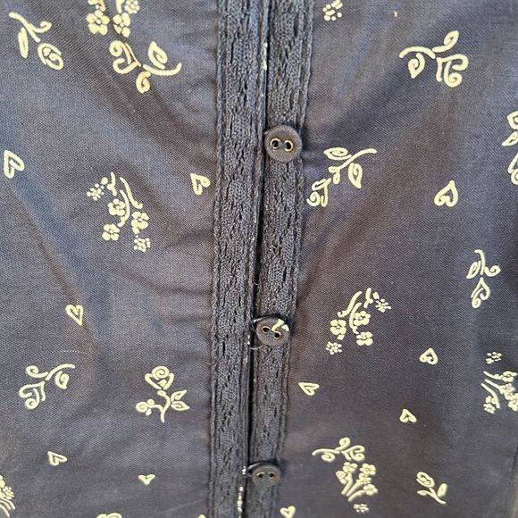 NWOT Free People Beasley Floral Drop Waist Babydoll Mini Dress Navy Combo Sz XL - Picture 10 of 15